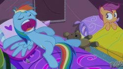 Rainbow Dash sleepover Meme Template