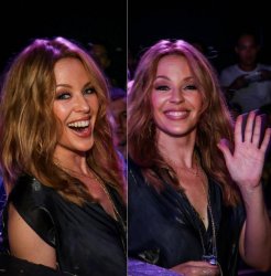 Kylie Minogue smile and wave Meme Template