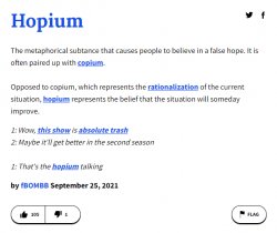 Hopium definition Meme Template