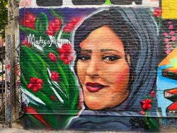 Mahsa Amini mural Meme Template