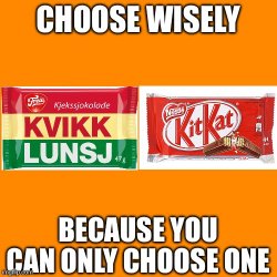 choose carefully and wisely alr? Meme Template