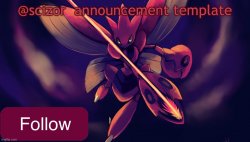 scizor announcement temp Meme Template