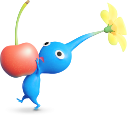 Blue Pikmin with Cherry Meme Template