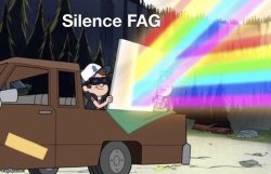 silence fag Meme Template