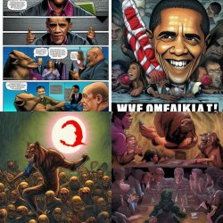 Obama Herschel Walker werewolf vs. vampire Meme Template