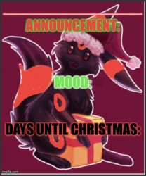 The red umbreon’s Christmas temp Meme Template