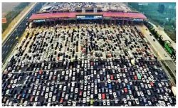 Traffic jam at China toll Meme Template