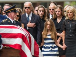 Joe Biden at Beau Biden funeral Meme Template