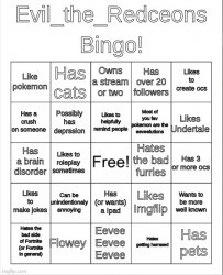 Evil_the_Redceons/Redveons Bingo! Meme Template