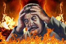 Worrying Stalin but he’s in Hell Meme Template