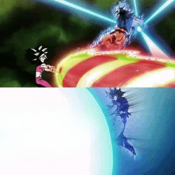 Ultra Instinct Goku vs Kefla Meme Template