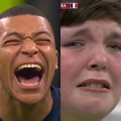 Mbappe crying kid Meme Template