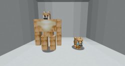 Buff Doge vs. Cheems (Minecraft) Meme Template