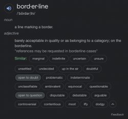 Borderline definition Meme Template