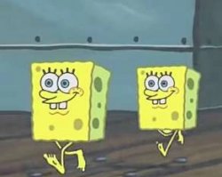 Spongebob walk Meme Template