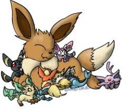 Eevee and the baby Eeveelutions Meme Template