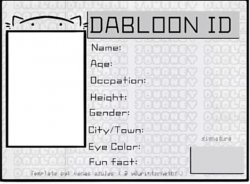 Dabloon ID Meme Template