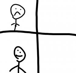 Stickman no yes Meme Template