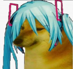 hatsune doge Meme Template