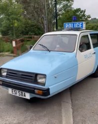 Reliant Robin Police car Meme Template