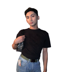 Filipino Heterophobe with a purse Meme Template