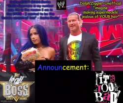 Sasha Banks and Dolph Ziggler DUO announcement temp Meme Template