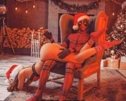 Deadpool Santa Meme Template