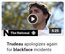 Justin Trudeau apologizes again for blackface incidents Meme Template