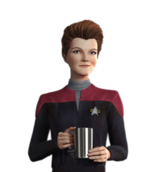 janeway with coffee Meme Template