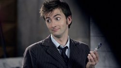 Doctor Who Tenth Holding Sonic Wry Expression Meme Template