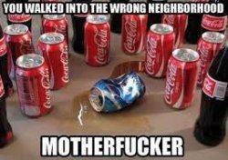 coke came to wrong neighborhood Meme Template