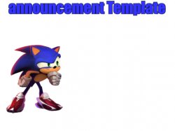 Theactualgamernerd's announcement template Meme Template