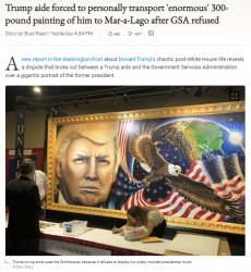 Trump aide forced to personally transport Trump painting Meme Template