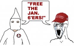 KKK MAGA Free the Jan. 6'ers Meme Template