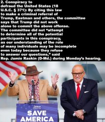 Jan. 6 Committee conspiracy to defraud the United States Meme Template