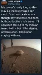 Nasa insight sad tweet Meme Template