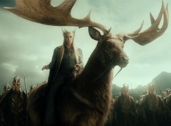 Thranduil on moose (The Hobbit) Meme Template
