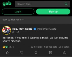 Matt Gaetz on Gab Meme Template