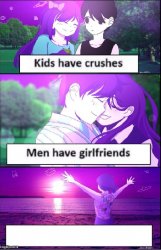 kids have crushes,men have girlfriends,... Meme Template
