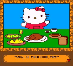 Hello kitty FOOD Meme Template