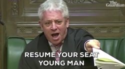 Resume your seat young man Meme Template