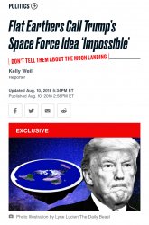 Flat earthers call Trump’s space force idea Impossible Meme Template