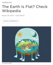 The earth is flat check Wikipedia Meme Template