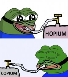 Hopium / Copium Meme Template