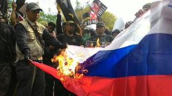 Burning Russian flag in Indonesia Meme Template