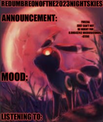 Red umbreon announcement Jan-Feb 2023 Meme Template