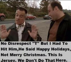 Sopranos War on Christmas Meme Template