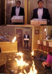 Pizza & House Fire Meme Template