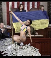 Zelensky stripper pole Meme Template