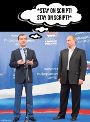 Dmitry Medvedev stays on script Meme Template